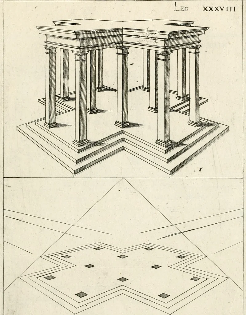 An illustration from Leçons de perspective positive, 1676, leaf 94