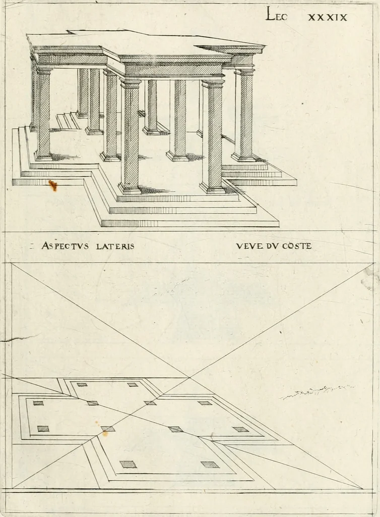 An illustration from Leçons de perspective positive, 1676, leaf 96