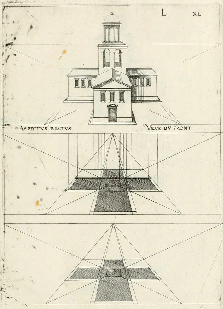 An illustration from Leçons de perspective positive, 1676, leaf 98