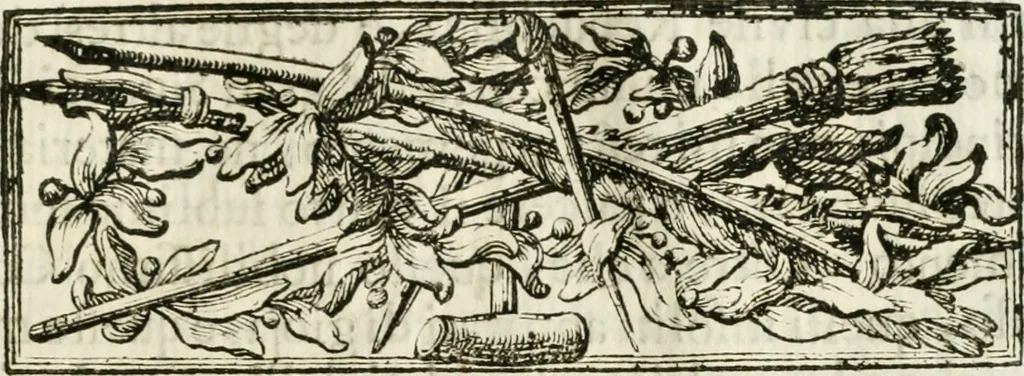 An illustration from Le corone del merito solennemente distribuite sul Campidoglio il dì 19. aprile MDCCIII. dall'Accademia del disegno : presedendo Carlo Maratti, celebre dipintore, 1703, leaf 36