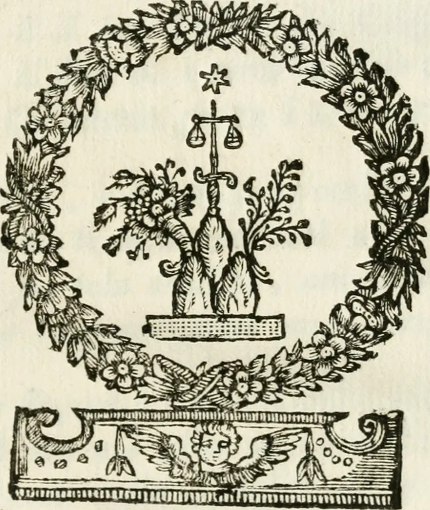 An illustration from Le corone del merito solennemente distribuite sul Campidoglio il dì 19. aprile MDCCIII. dall'Accademia del disegno : presedendo Carlo Maratti, celebre dipintore, 1703, leaf 56