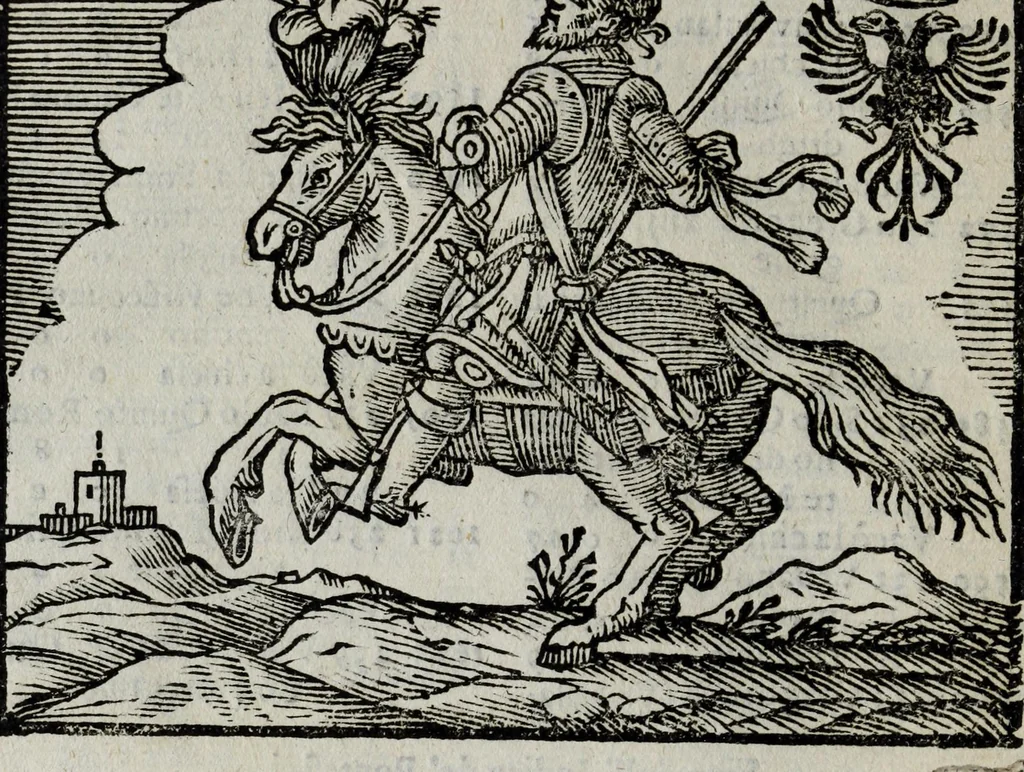 An illustration from Le cose marauigliose dell' alma citta di Roma : doue si tratta delle chiese, stationi, reliquie & corpi santi : et di diuersi maritaggi di pouere zitelle, che si fanno : con la guida romana, che insegna facilmente a' forastieri di ritrouare le cose più notabili di Roma : i nomi de' sommi pontefici, imperatori & altri principi christiani : con le principali poste d'Italia : di nuo[u]o corrette, ampliate & ornate di bellissime figure : con vn' aggiunta di tutte le cose fatte da Clemente VIII. e da Paolo V. fel. mem. : le sette merauiglie del mondo, & altre cose notabili, 1636, leaf 100