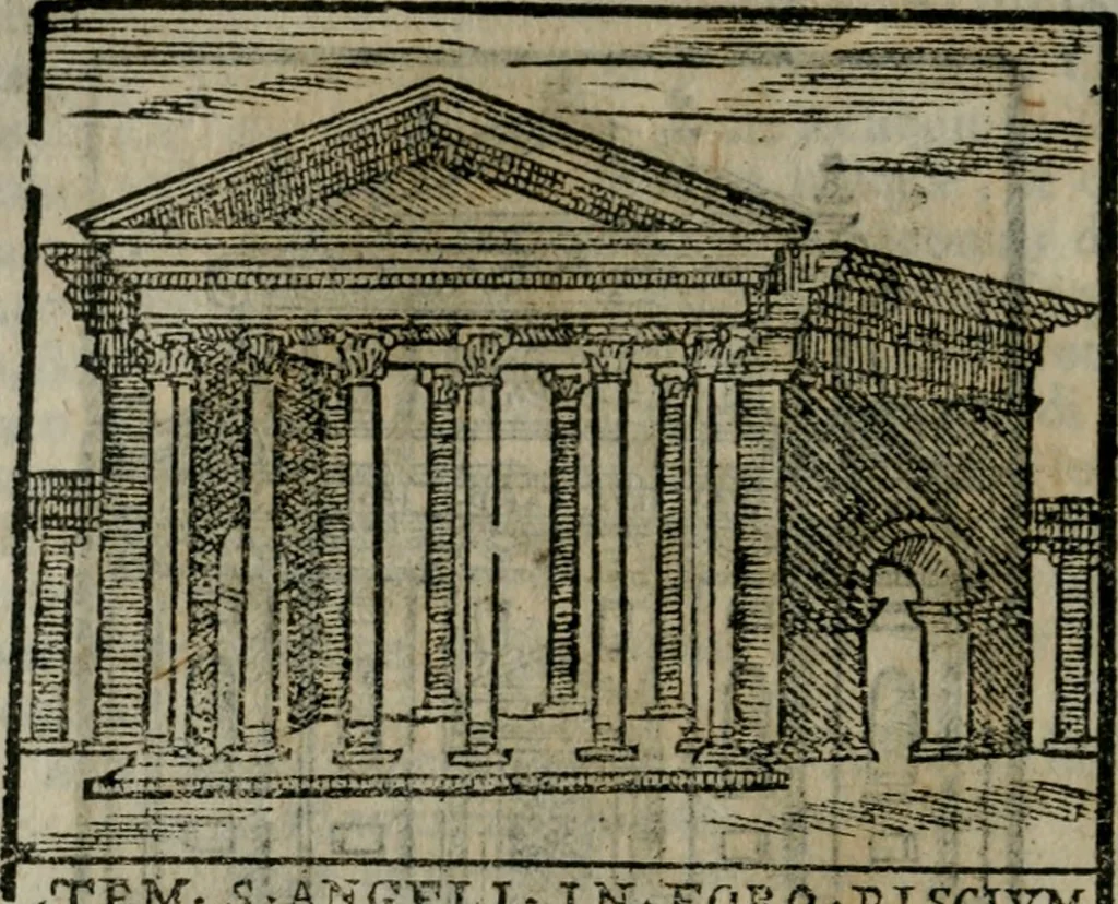 An illustration from Le cose maravigliose dell'alma citta di Roma : anfiteatro del mondo, 1600, leaf 111