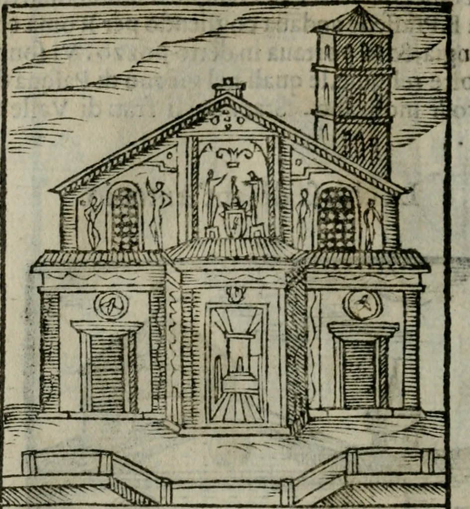 An illustration from Le cose maravigliose dell'alma citta di Roma : anfiteatro del mondo, 1600, leaf 129