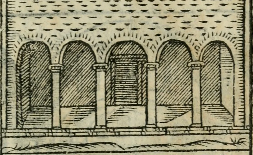 An illustration from Le cose maravigliose dell'alma citta di Roma : anfiteatro del mondo, 1600, leaf 132