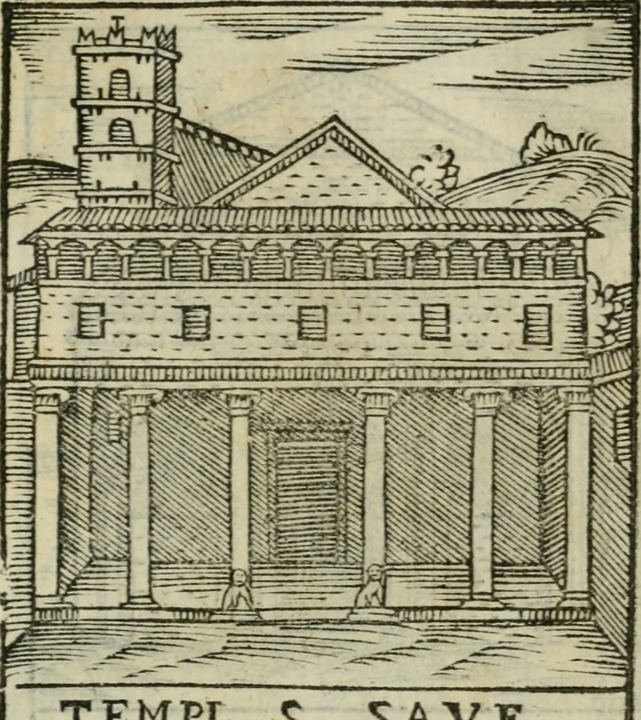 An illustration from Le cose maravigliose dell'alma citta di Roma : anfiteatro del mondo, 1600, leaf 148