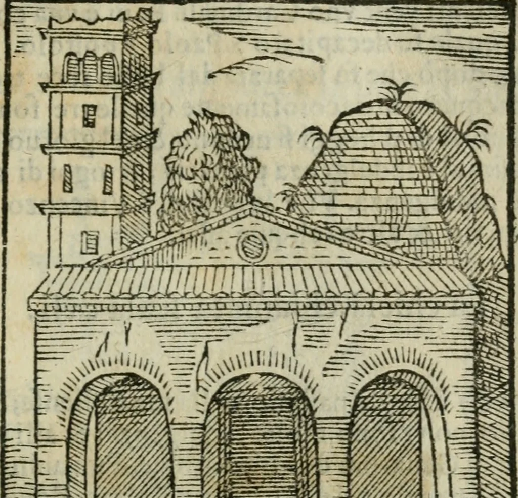 An illustration from Le cose maravigliose dell'alma citta di Roma : anfiteatro del mondo, 1600, leaf 150