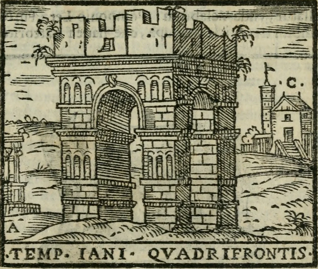 An illustration from Le cose maravigliose dell'alma citta di Roma : anfiteatro del mondo, 1600, leaf 204