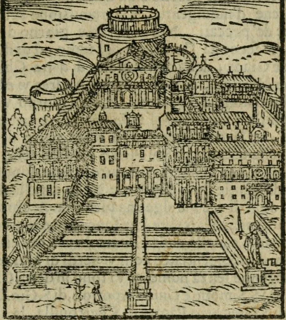 An illustration from Le cose maravigliose dell'alma citta di Roma : anfiteatro del mondo, 1600, leaf 22