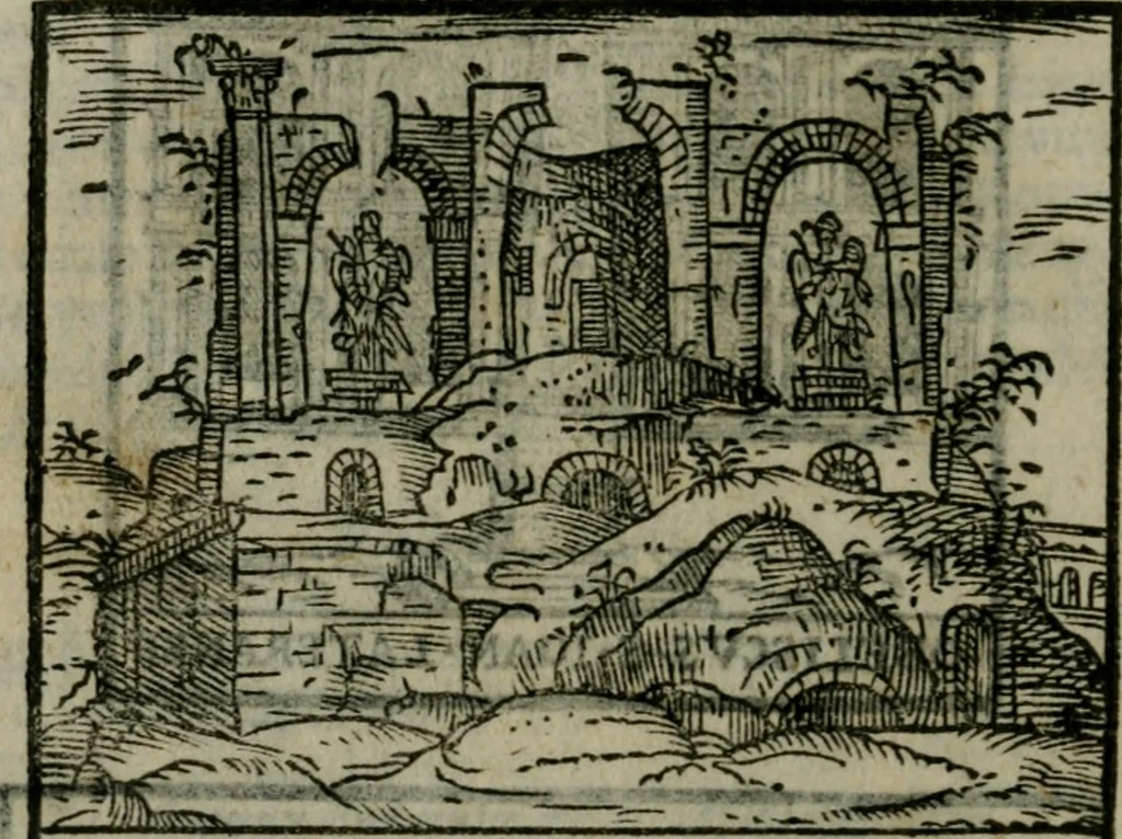 An illustration from Le cose maravigliose dell'alma citta di Roma : anfiteatro del mondo, 1600, leaf 227