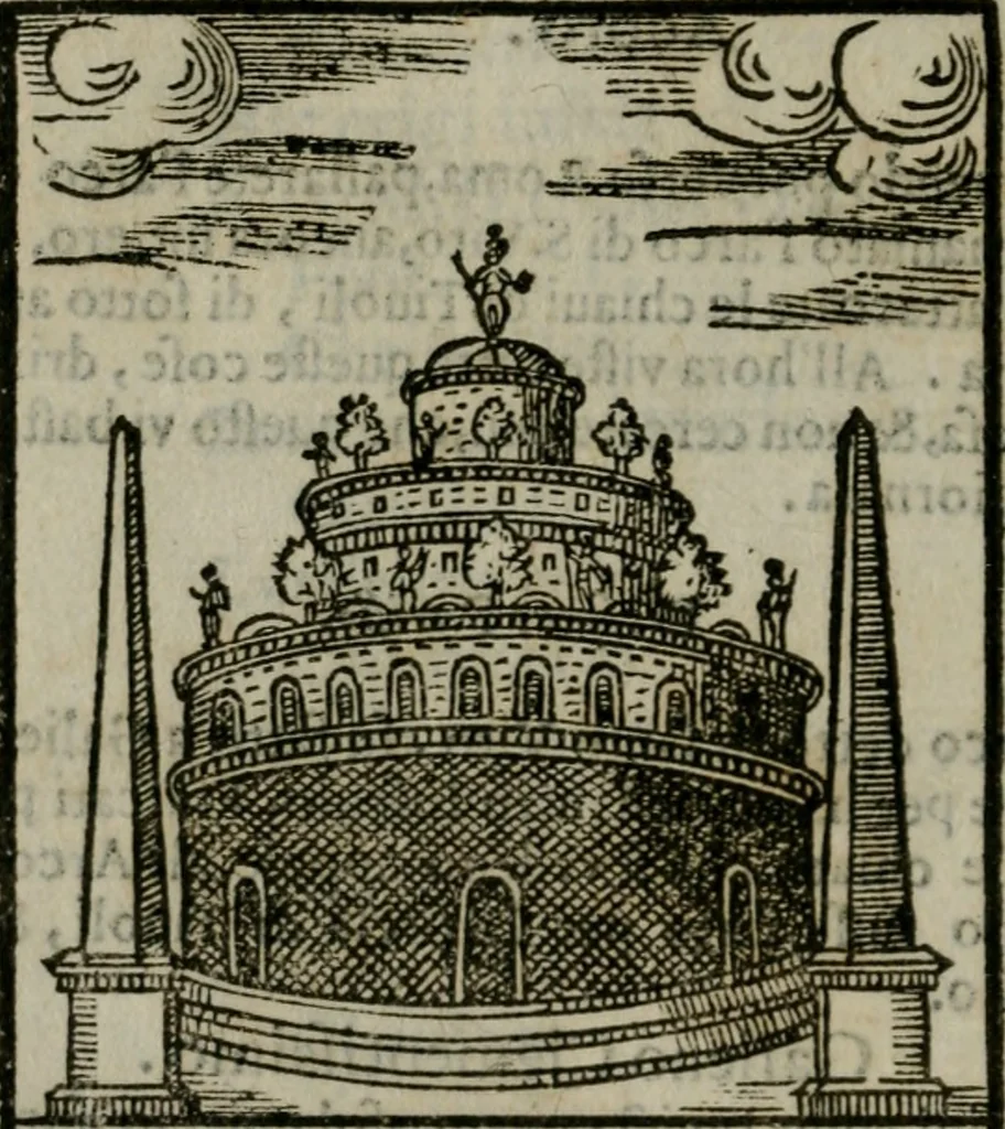 An illustration from Le cose maravigliose dell'alma citta di Roma : anfiteatro del mondo, 1600, leaf 231
