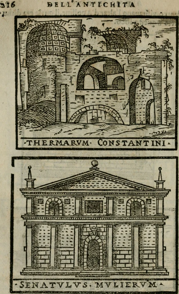 An illustration from Le cose maravigliose dell'alma citta di Roma : anfiteatro del mondo, 1600, leaf 235