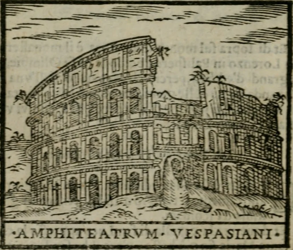 An illustration from Le cose maravigliose dell'alma citta di Roma : anfiteatro del mondo, 1600, leaf 243