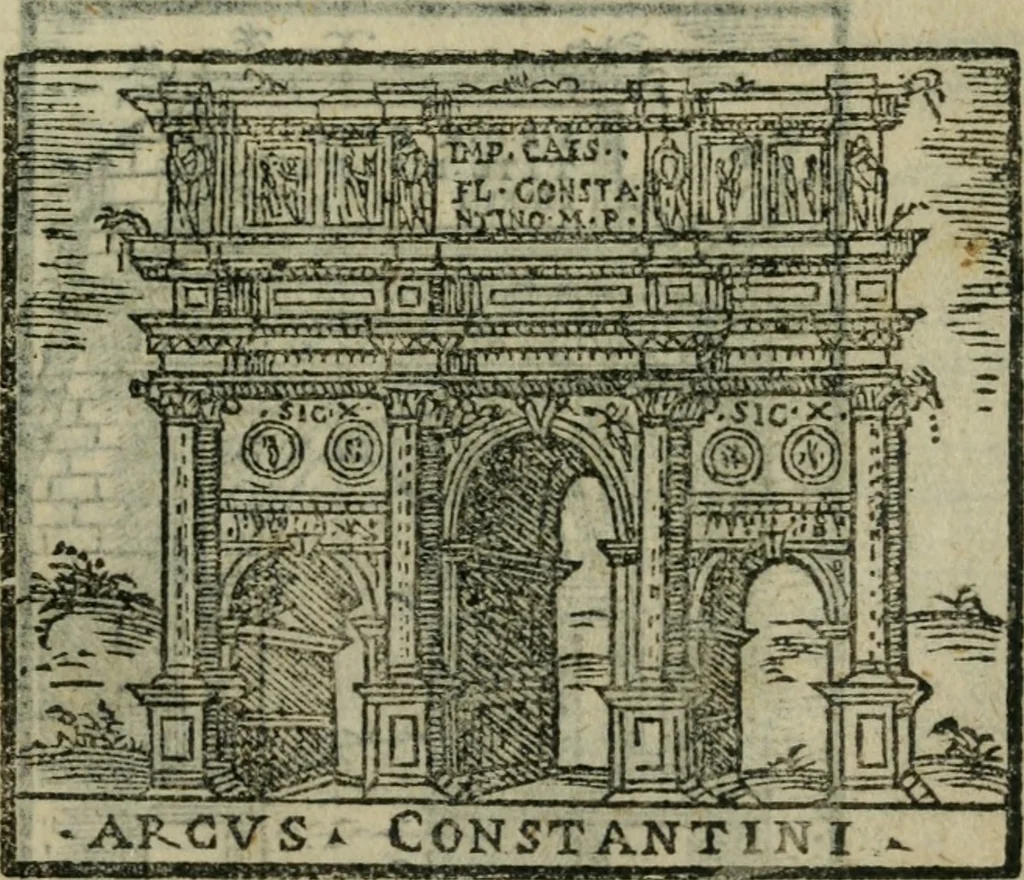 An illustration from Le cose maravigliose dell'alma citta di Roma : anfiteatro del mondo, 1600, leaf 244