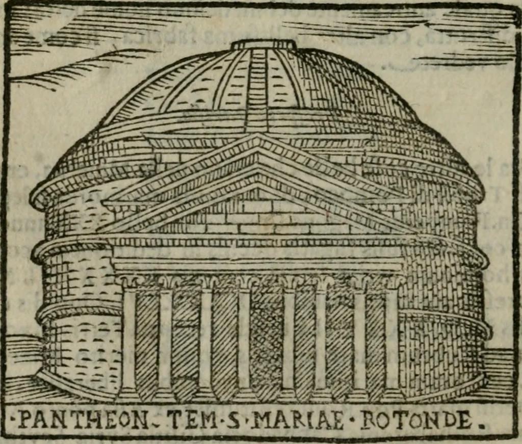 An illustration from Le cose maravigliose dell'alma citta di Roma : anfiteatro del mondo, 1600, leaf 265