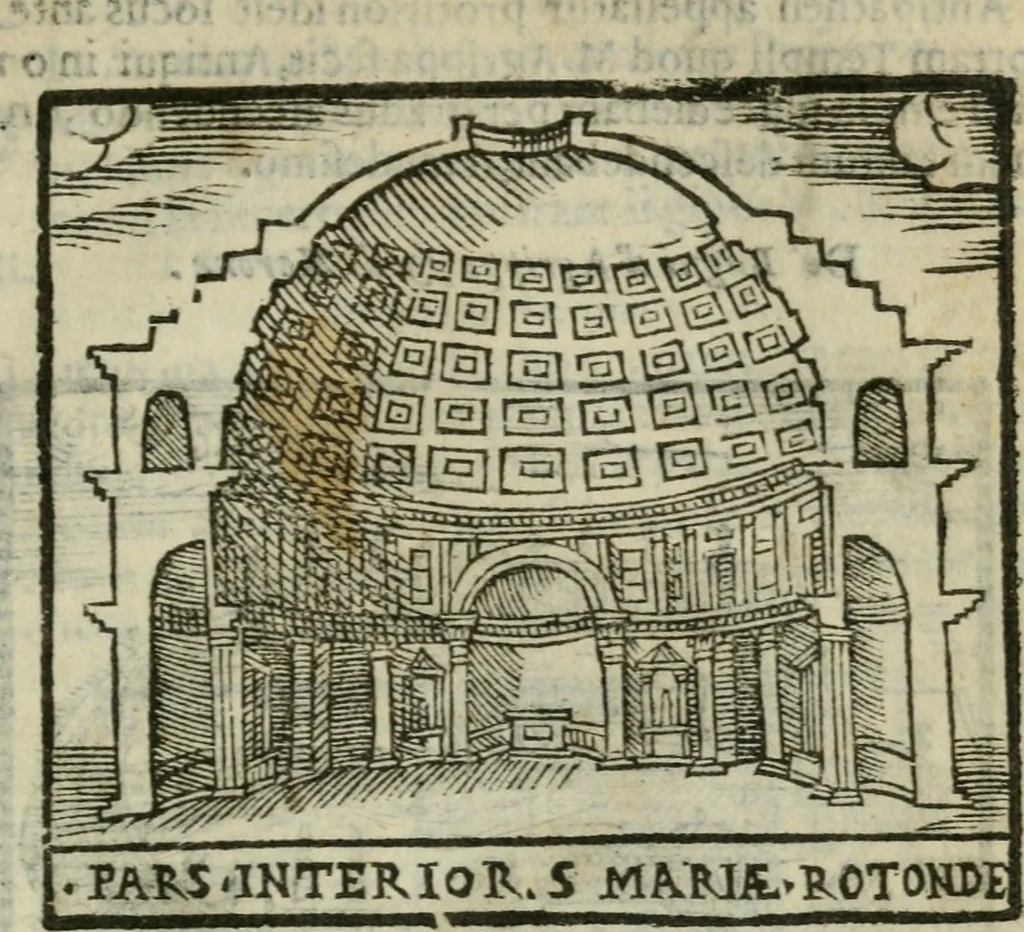 An illustration from Le cose maravigliose dell'alma citta di Roma : anfiteatro del mondo, 1600, leaf 266