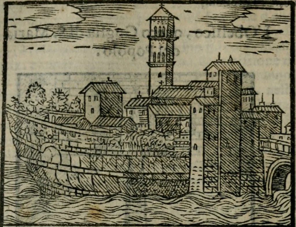 An illustration from Le cose maravigliose dell'alma citta di Roma : anfiteatro del mondo, 1600, leaf 45