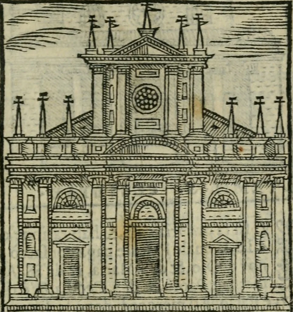 An illustration from Le cose maravigliose dell'alma citta di Roma : anfiteatro del mondo, 1600, leaf 46