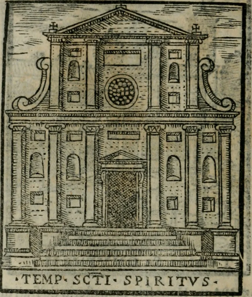 An illustration from Le cose maravigliose dell'alma citta di Roma : anfiteatro del mondo, 1600, leaf 57