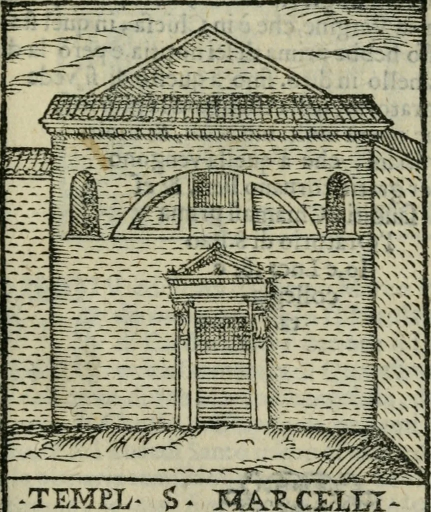 An illustration from Le cose maravigliose dell'alma citta di Roma : anfiteatro del mondo, 1600, leaf 70