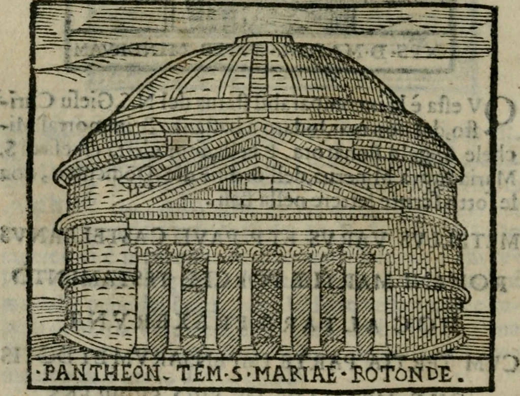 An illustration from Le cose maravigliose dell'alma citta di Roma : anfiteatro del mondo, 1600, leaf 83