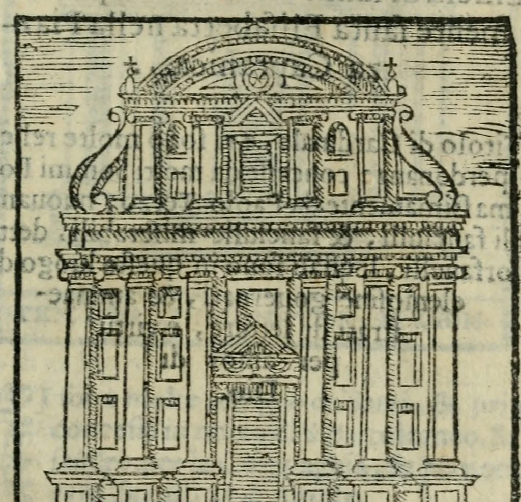 An illustration from Le cose maravigliose dell'alma citta di Roma : anfiteatro del mondo, 1600, leaf 84