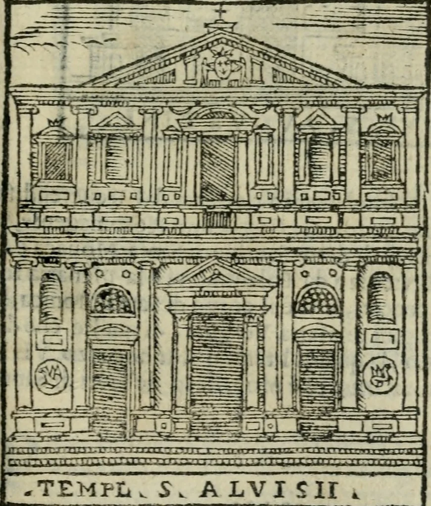 An illustration from Le cose maravigliose dell'alma citta di Roma : anfiteatro del mondo, 1600, leaf 88