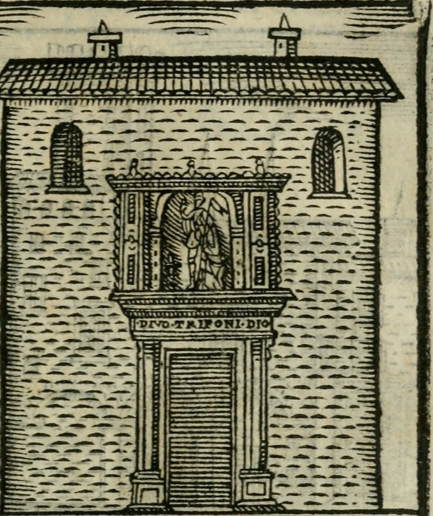 An illustration from Le cose maravigliose dell'alma citta di Roma : anfiteatro del mondo, 1600, leaf 90