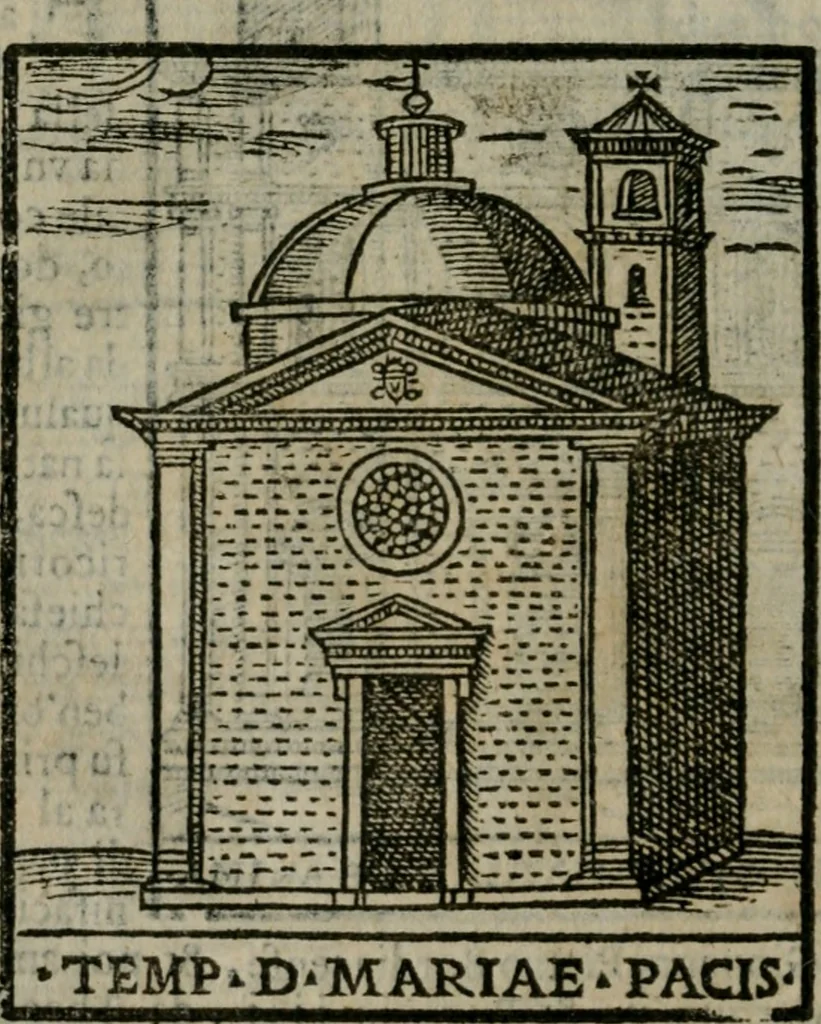 An illustration from Le cose maravigliose dell'alma citta di Roma : anfiteatro del mondo, 1600, leaf 95