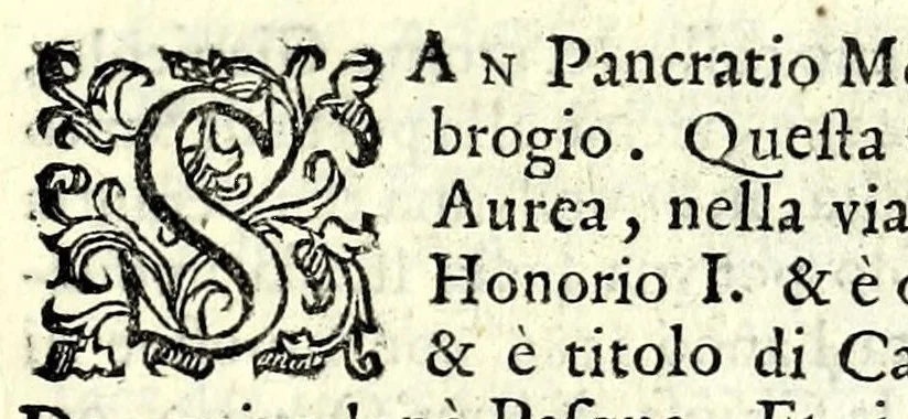 An illustration from Le cose maravigliose dell'alma città di Roma : dove si veggono il movimento delle guglie, & gli acquedutti per condurre l'Acqua Felice, le ample e commode strade, fatte à beneficio publico dal santissimo Sisto V. P.O.M. : et si tratta delle chiese, rappresentate in disegno da Gieronimo Francino, con le stationi, & reliquie de' corpi santi che vi sono, et vn trattato del modo d'acquistare l'indulgenze : la guida romana, che insegna facilmente à i forastieri à ritrouare le più notabili cose di Roma : li nomi de i sommi pontefici, imperatori, & altri principi christiani : il numero delle parrocchie & compagnie che sono in Roma : l'antichità di Roma, breuemente raccolta : & vn discorso sopra li fuochi de gli antichi, 1588, leaf 47