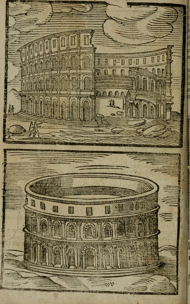 An illustration from Le cose maravigliose di Roma : cioè, chiese, e luoghi pij, con la delineatione dell'edificio, loro historia, ornamenti, pitture, e sculture, co'l nome de' pittori e scultori che l'han fatte : cimiterij, reliquie, corpi santi, stationi, & indulgenze che vi sono ... : la guida romana, che insegna a' forastieri di trouar facilmente le sudette cose ; i nomi de' sommi pontefici, imperatori, rè & altri prencipi christiani : le sette famose marauiglie del mondo : con le poste principali d'Italia & altre cose notabili, 1640, leaf 85