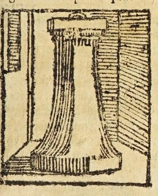 An illustration from Le cose merauigliose dell'alma città di Roma : doue si tratta delle chiese, stationi, reliquie corpi santi, che vi sono, e diuersi maritaggi di pouere zitelle, che si fanno : con la guida romana, che insegna facilmente à forastieri di ritrouare le cose più notabili di Roma : li nomi de' sommi pontefici, imperatori, & altri principi christiani, con le principali poste d'Italia : con aggiunta d'altre cose sacre da Clemente VIII, Paolo V, Vrbano VIII, Innocentio X & Alessandro VII : con le sette merauiglie del mondo, & altre cose notabili, 1666, leaf 59