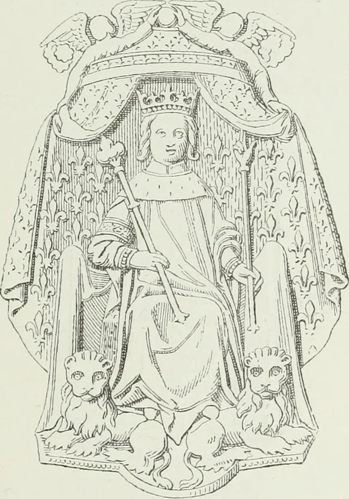 An illustration from Le Costume au Moyen âge d'après les sceaux ..., 1880, leaf 108