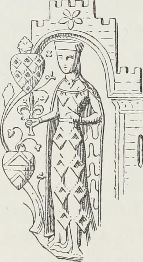An illustration from Le Costume au Moyen âge d'après les sceaux ..., 1880, leaf 117