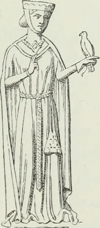 An illustration from Le Costume au Moyen âge d'après les sceaux ..., 1880, leaf 118