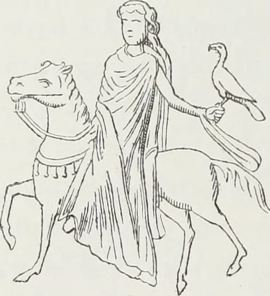 An illustration from Le Costume au Moyen âge d'après les sceaux ..., 1880, leaf 119