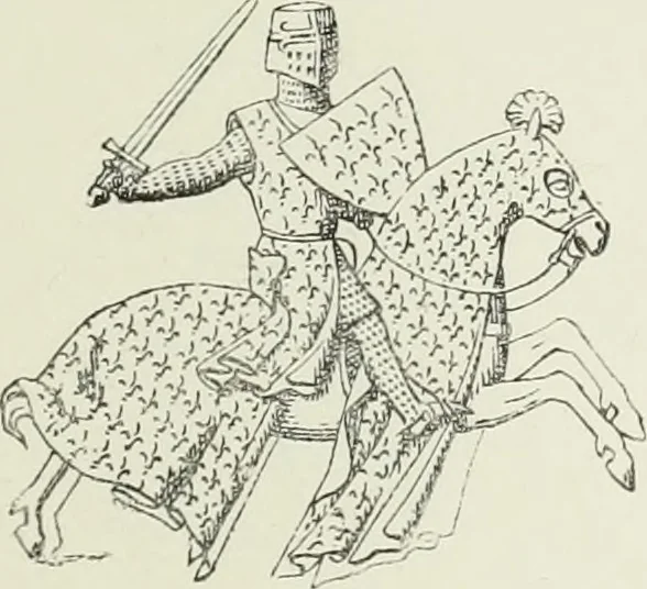 An illustration from Le Costume au Moyen âge d'après les sceaux ..., 1880, leaf 12