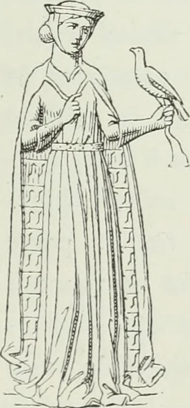 An illustration from Le Costume au Moyen âge d'après les sceaux ..., 1880, leaf 120