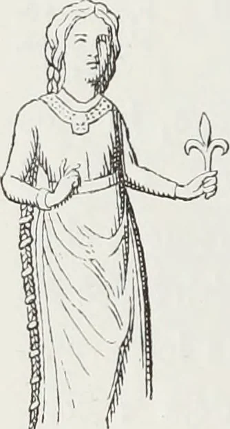 An illustration from Le Costume au Moyen âge d'après les sceaux ..., 1880, leaf 121