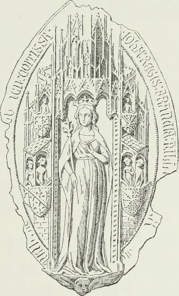An illustration from Le Costume au Moyen âge d'après les sceaux ..., 1880, leaf 126