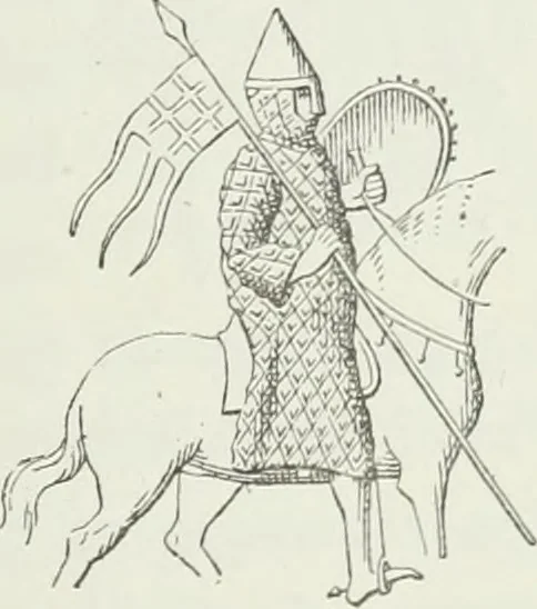 An illustration from Le Costume au Moyen âge d'après les sceaux ..., 1880, leaf 132