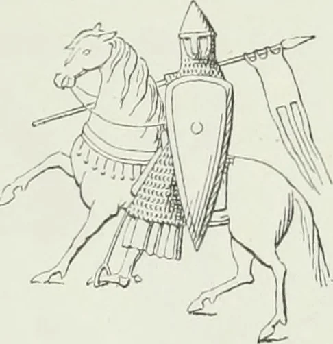 An illustration from Le Costume au Moyen âge d'après les sceaux ..., 1880, leaf 134