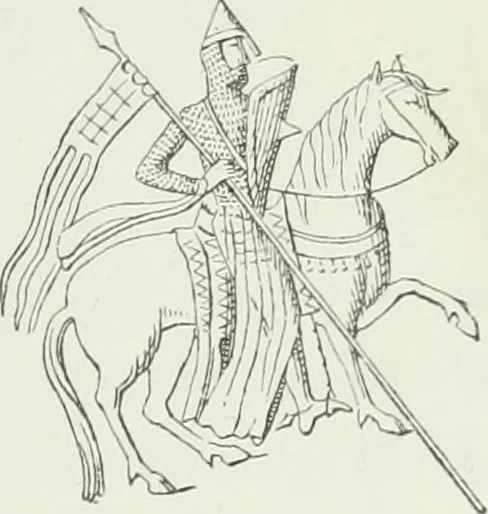 An illustration from Le Costume au Moyen âge d'après les sceaux ..., 1880, leaf 134