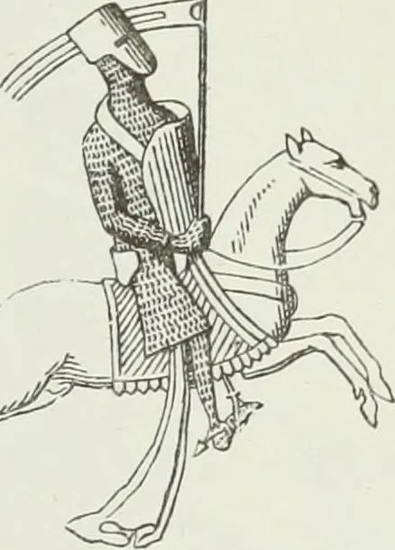 An illustration from Le Costume au Moyen âge d'après les sceaux ..., 1880, leaf 136