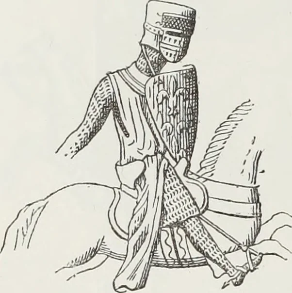 An illustration from Le Costume au Moyen âge d'après les sceaux ..., 1880, leaf 137