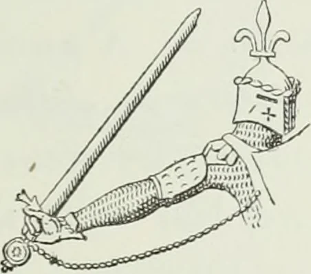An illustration from Le Costume au Moyen âge d'après les sceaux ..., 1880, leaf 140
