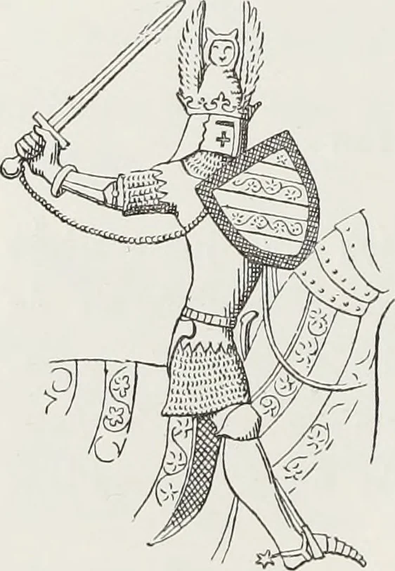 An illustration from Le Costume au Moyen âge d'après les sceaux ..., 1880, leaf 141