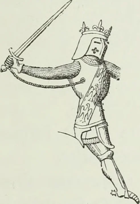 An illustration from Le Costume au Moyen âge d'après les sceaux ..., 1880, leaf 142