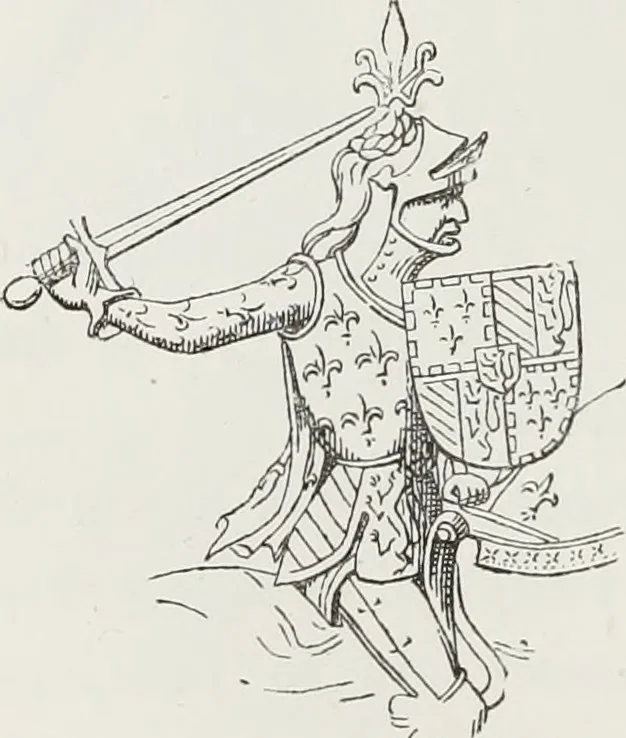 An illustration from Le Costume au Moyen âge d'après les sceaux ..., 1880, leaf 143