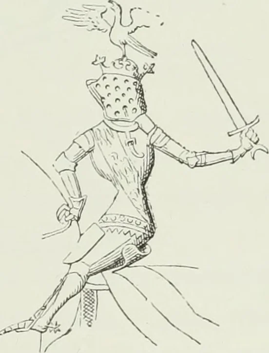 An illustration from Le Costume au Moyen âge d'après les sceaux ..., 1880, leaf 144